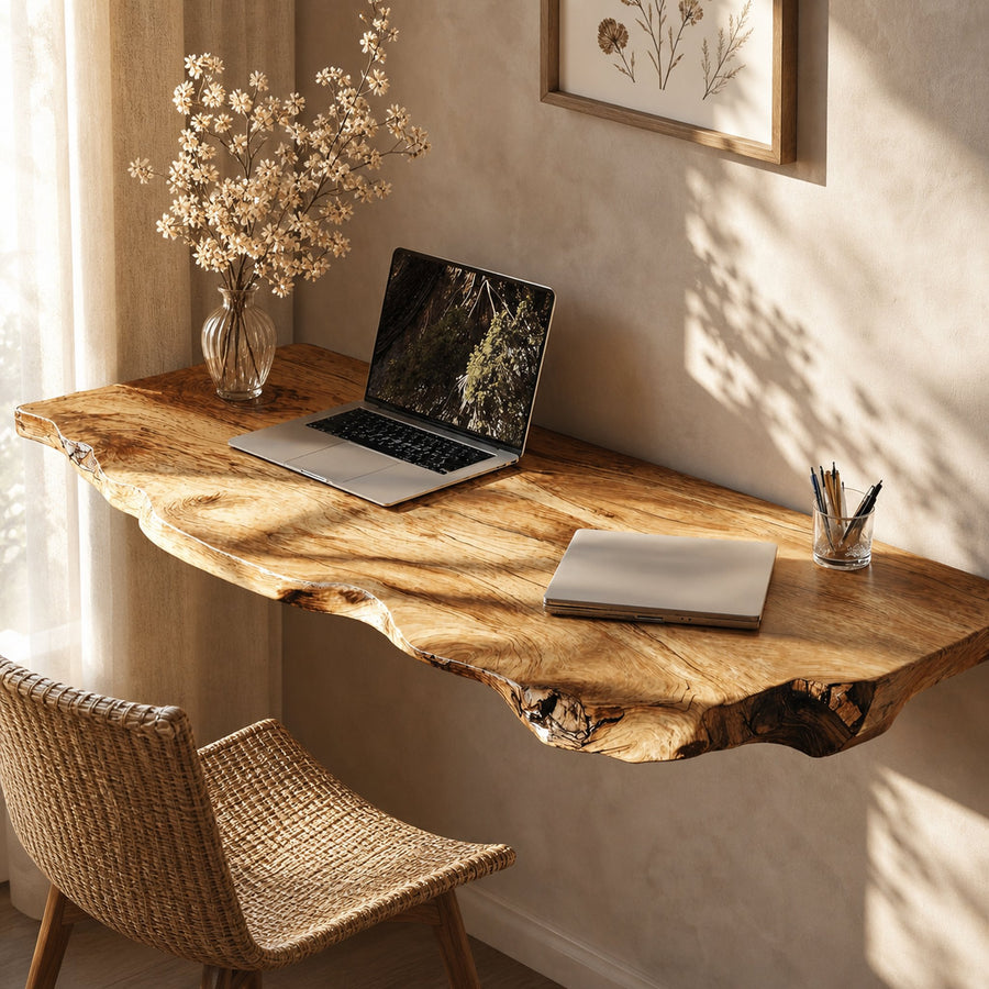 Vintage Wooden Floating Table For Stylish Living Room Furniture