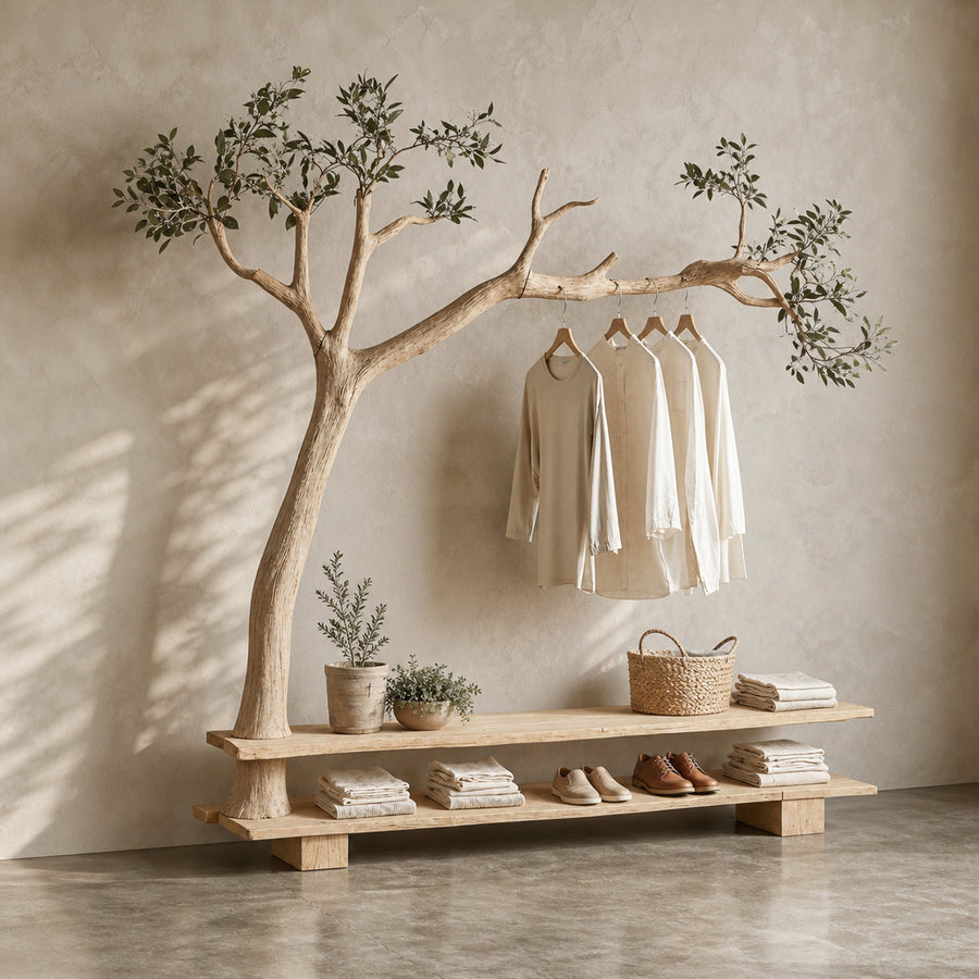 Wall Mount Coat Rack Hall Tree With Bench Shoe Storage