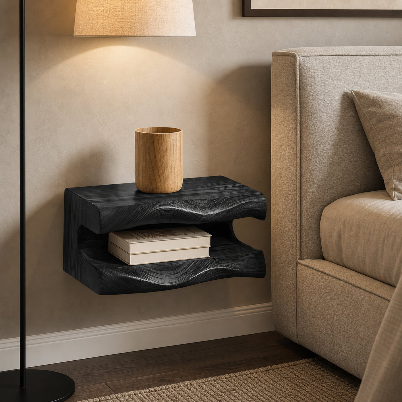 Wall Mounted Nightstand For Minimal Bedroom - product view 7