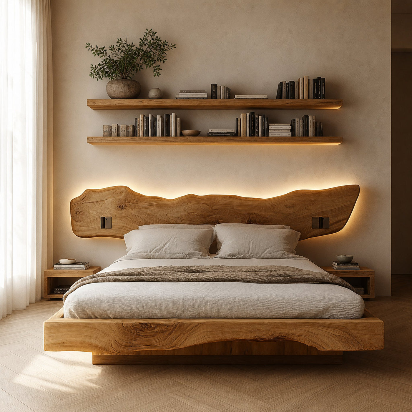 Wooden Bed Frame Custom Home Decor Gifts