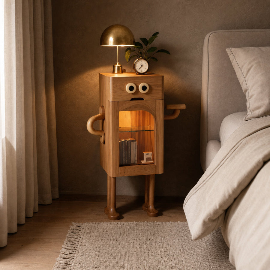 Whimsical Robot Nightstand For Kids Bedroom Or Playroom