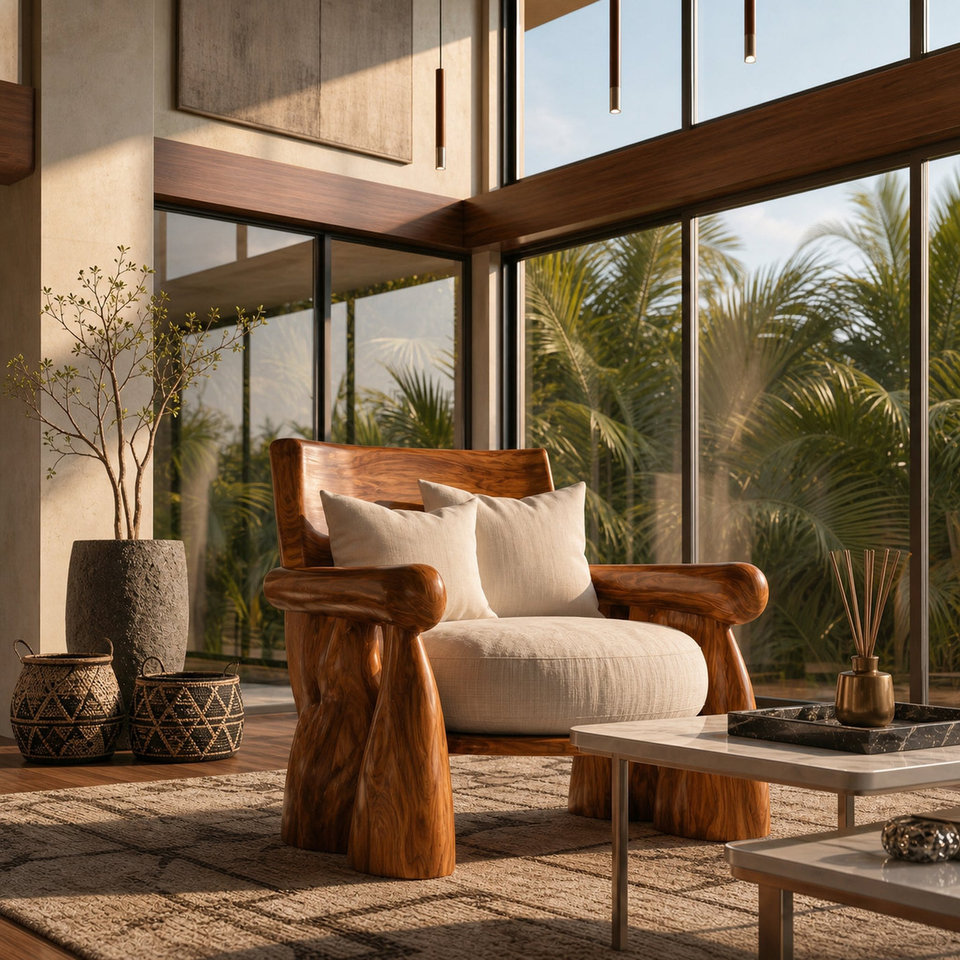 Artisan Crafted Lounge Chair For Living Room And Cozy Reading Corner - product view 6