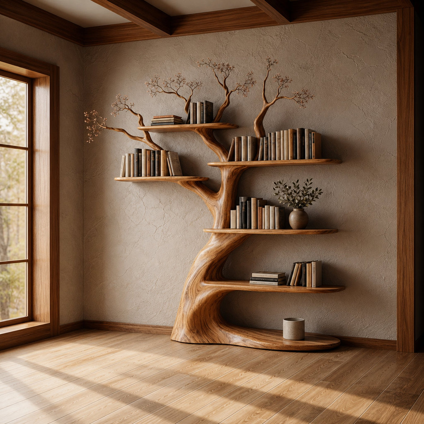 Artisan Tree Inspired Bookshelf Home Decor