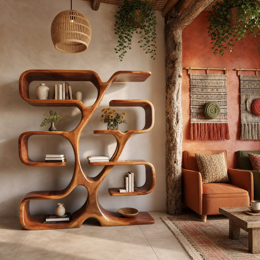 Artistic Bookshelf Display For Living Room Or Home Office