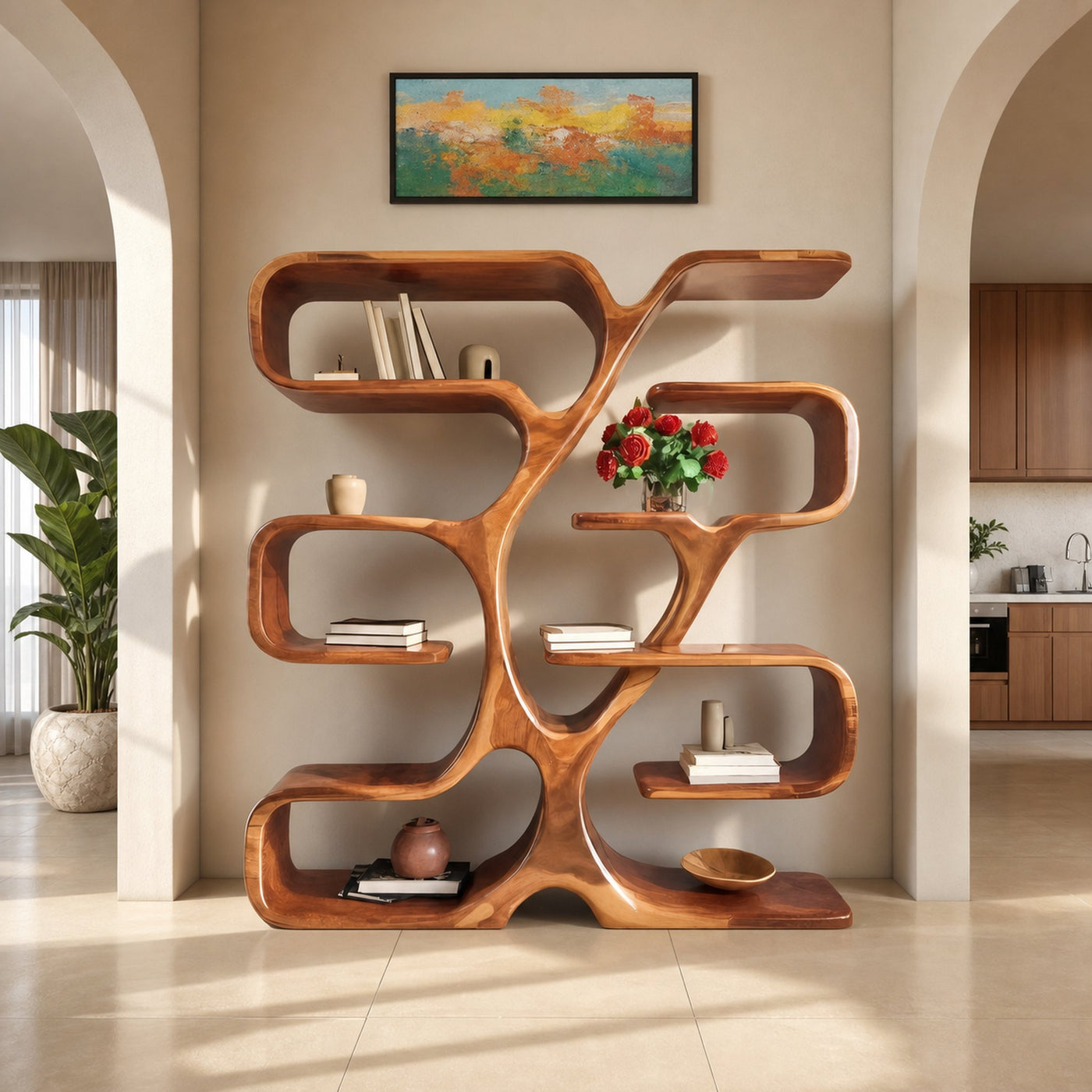 Artistic Bookshelf Display For Living Room Or Home Office - product view 3