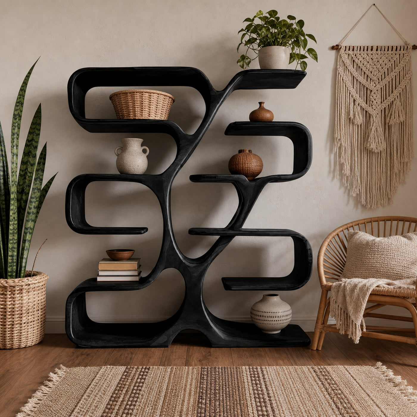 Artistic Bookshelf Display For Living Room Or Home Office - product view 4