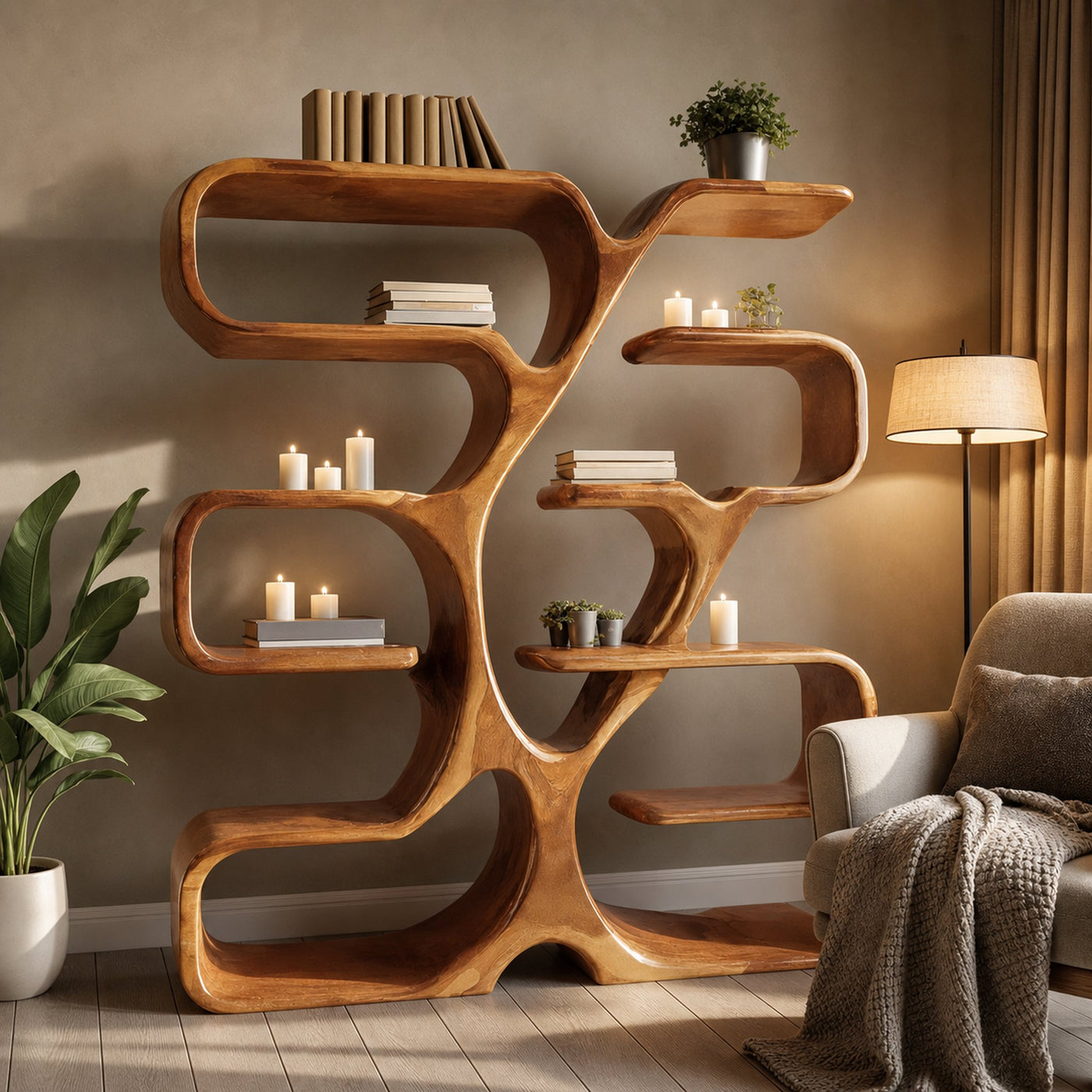 Artistic Bookshelf Display For Living Room Or Home Office - product view 5