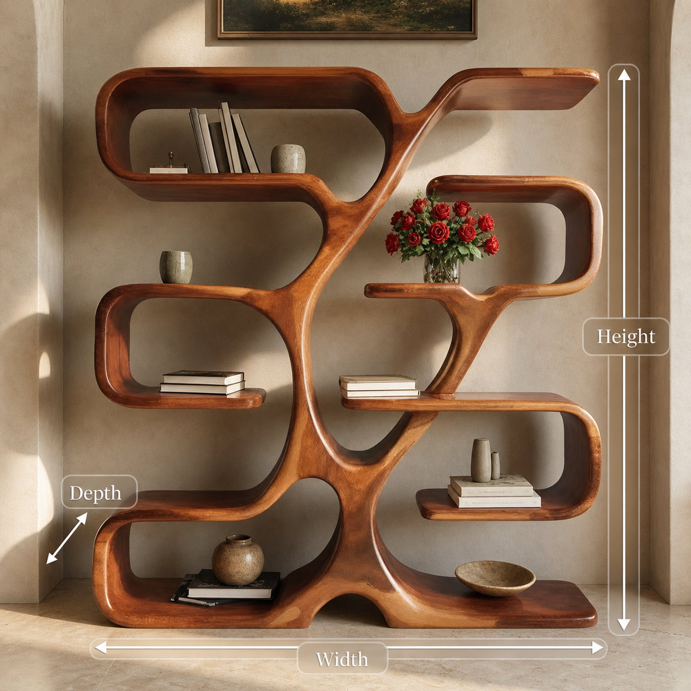 Artistic Bookshelf Display For Living Room Or Home Office - product view 8