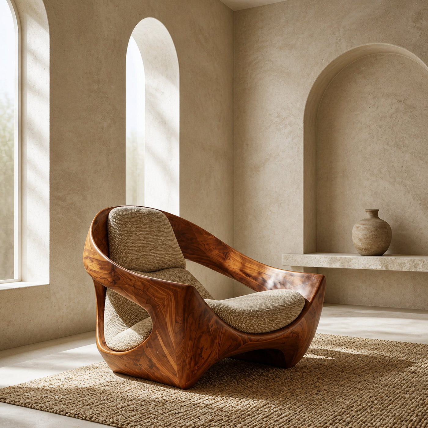 Artistic Natural Wood Chair For Contemporary Living Room - product view 6