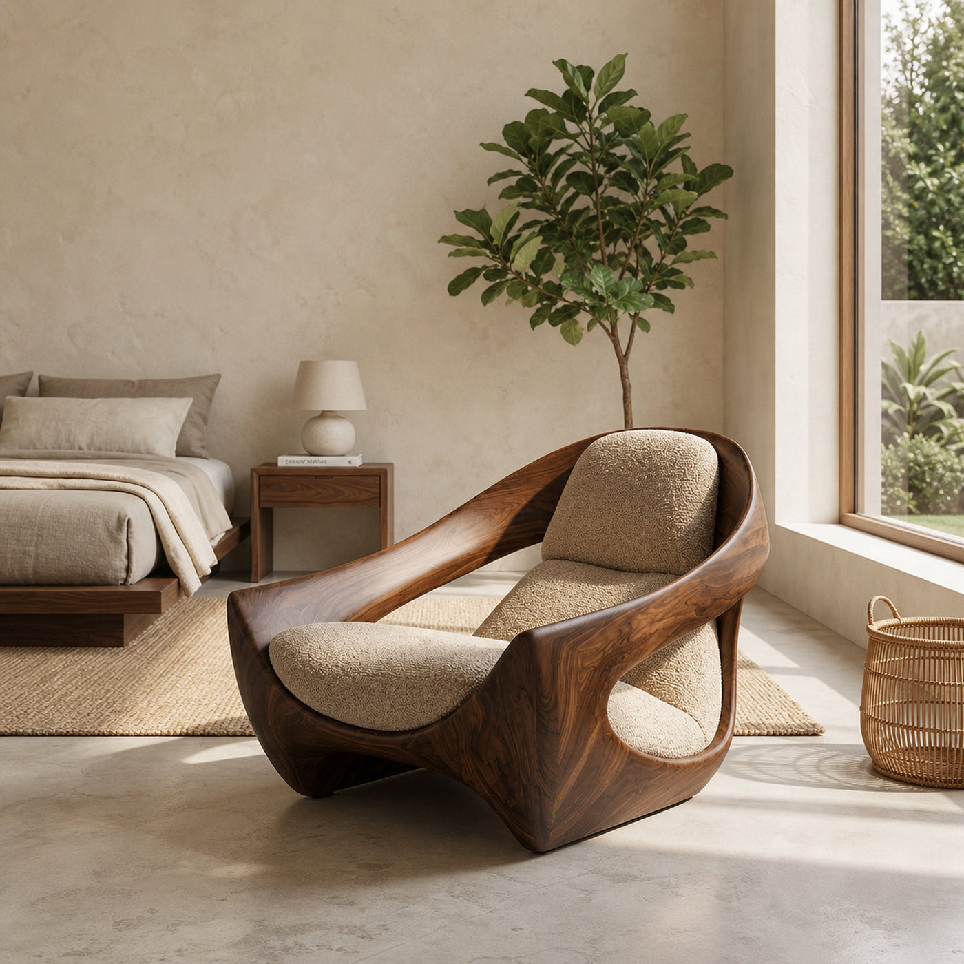 Artistic Natural Wood Chair For Contemporary Living Room - product view 7