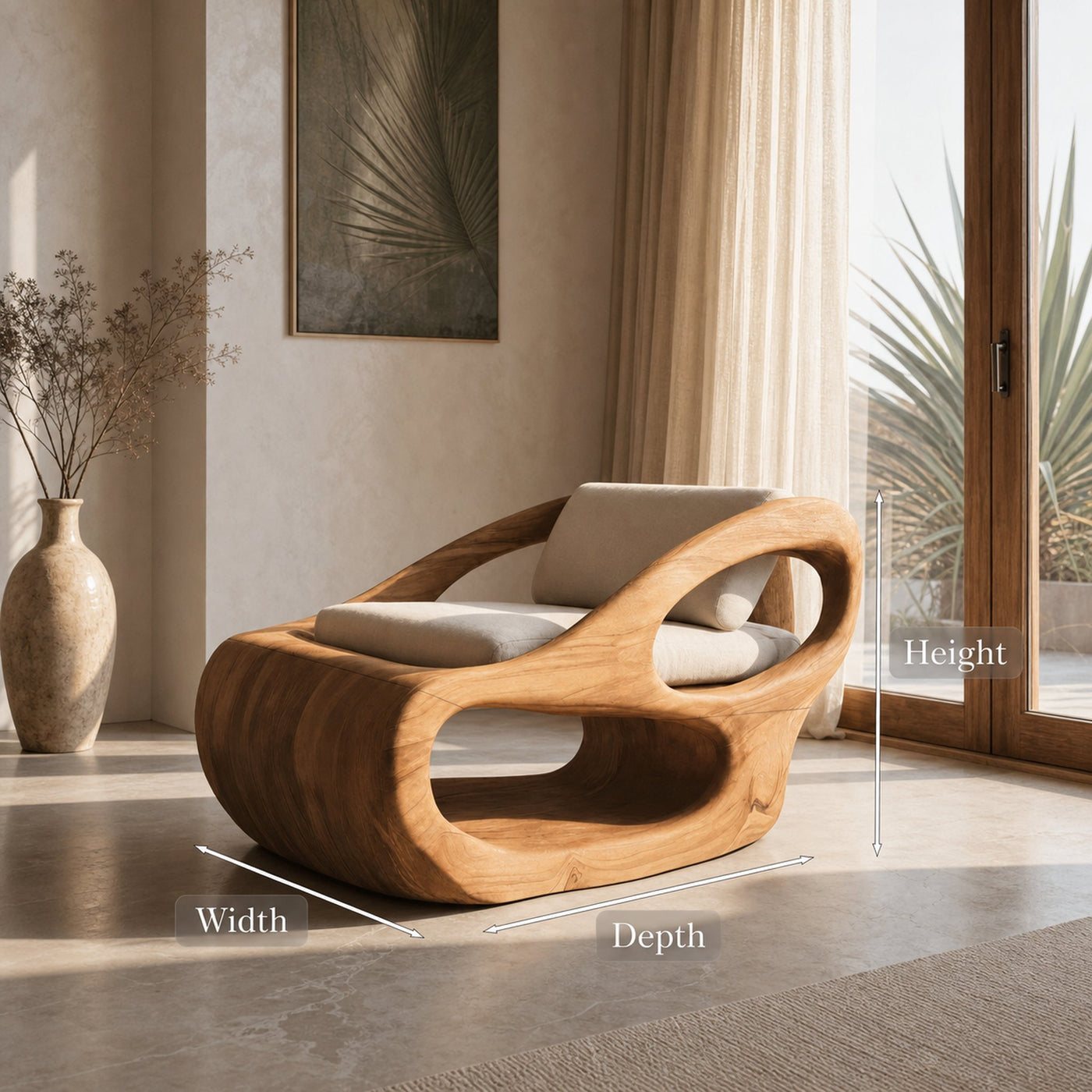 Artistic Organic Lounge Chair For Home Decor - product view 6
