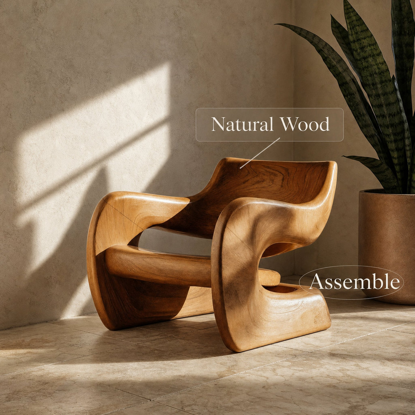 Artistic Sculptural Lounge Chair For Living Room Or Interior - product view 5