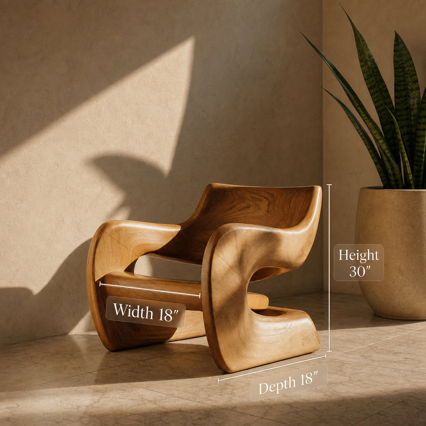 Artistic Sculptural Lounge Chair For Living Room Or Interior - product view 6
