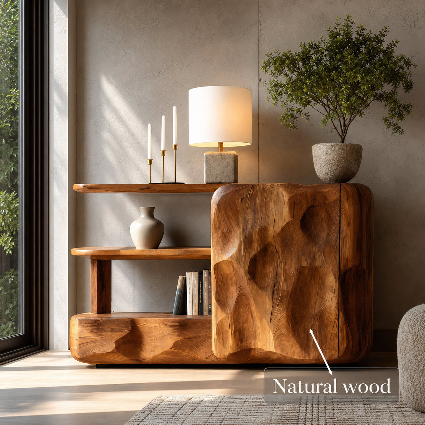 Artistic Sideboard With Cabinet And Shelves For Living Room - product view 6