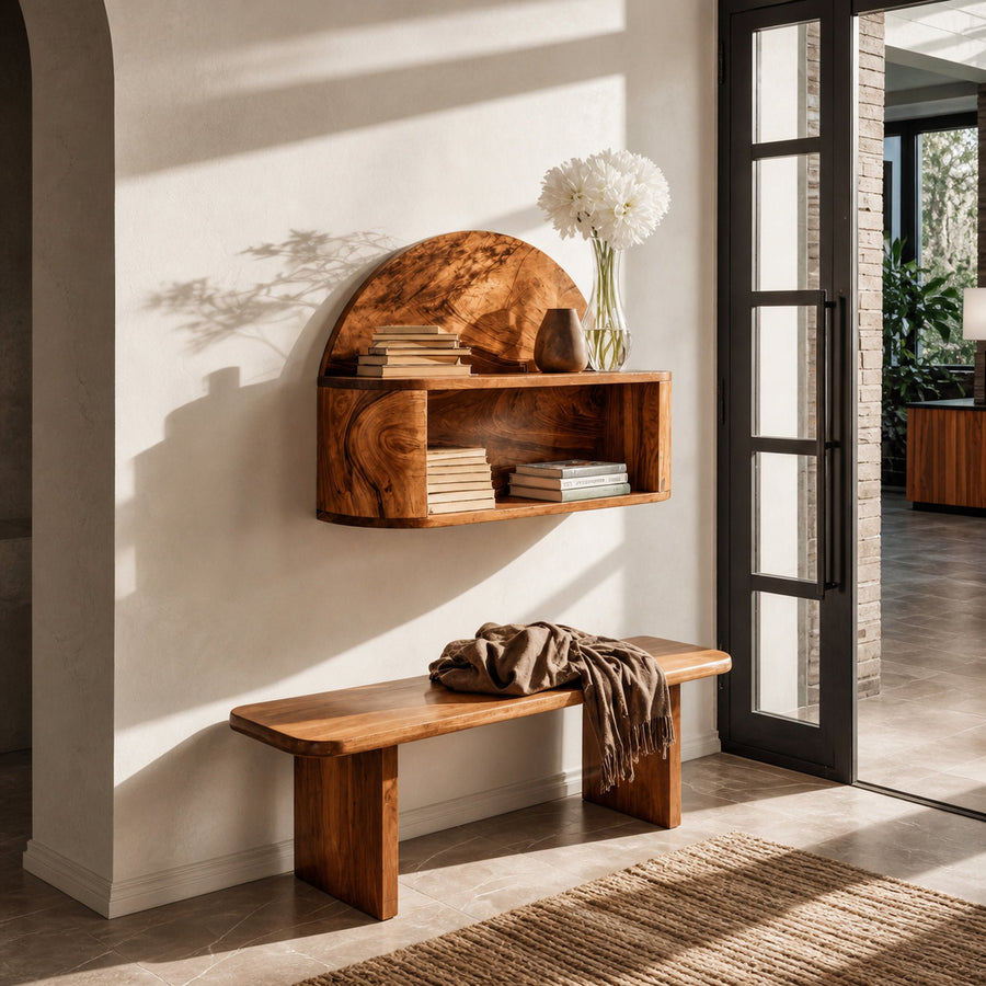Artistic Statement Shelf For Entryway Or Living Room