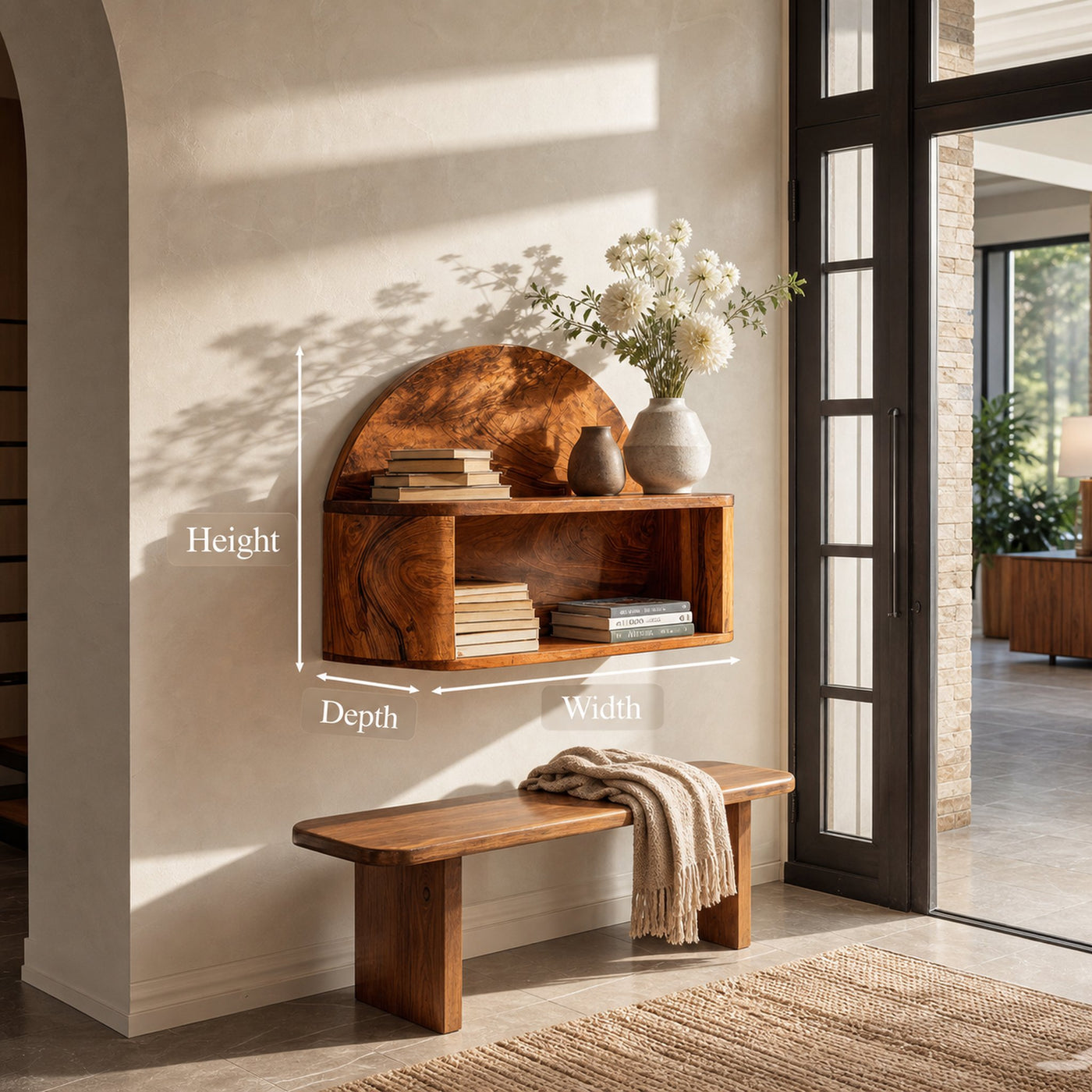 Artistic Statement Shelf For Entryway Or Living Room - product view 6