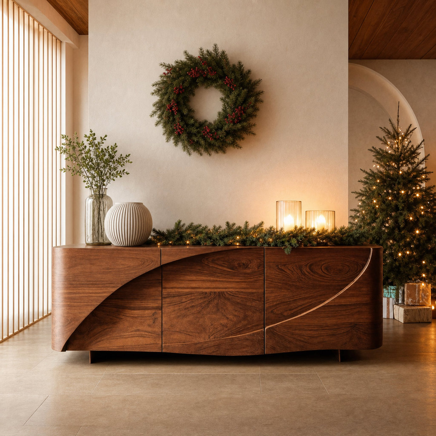 Artistic Swirl Sideboard For Living Room Or Dining