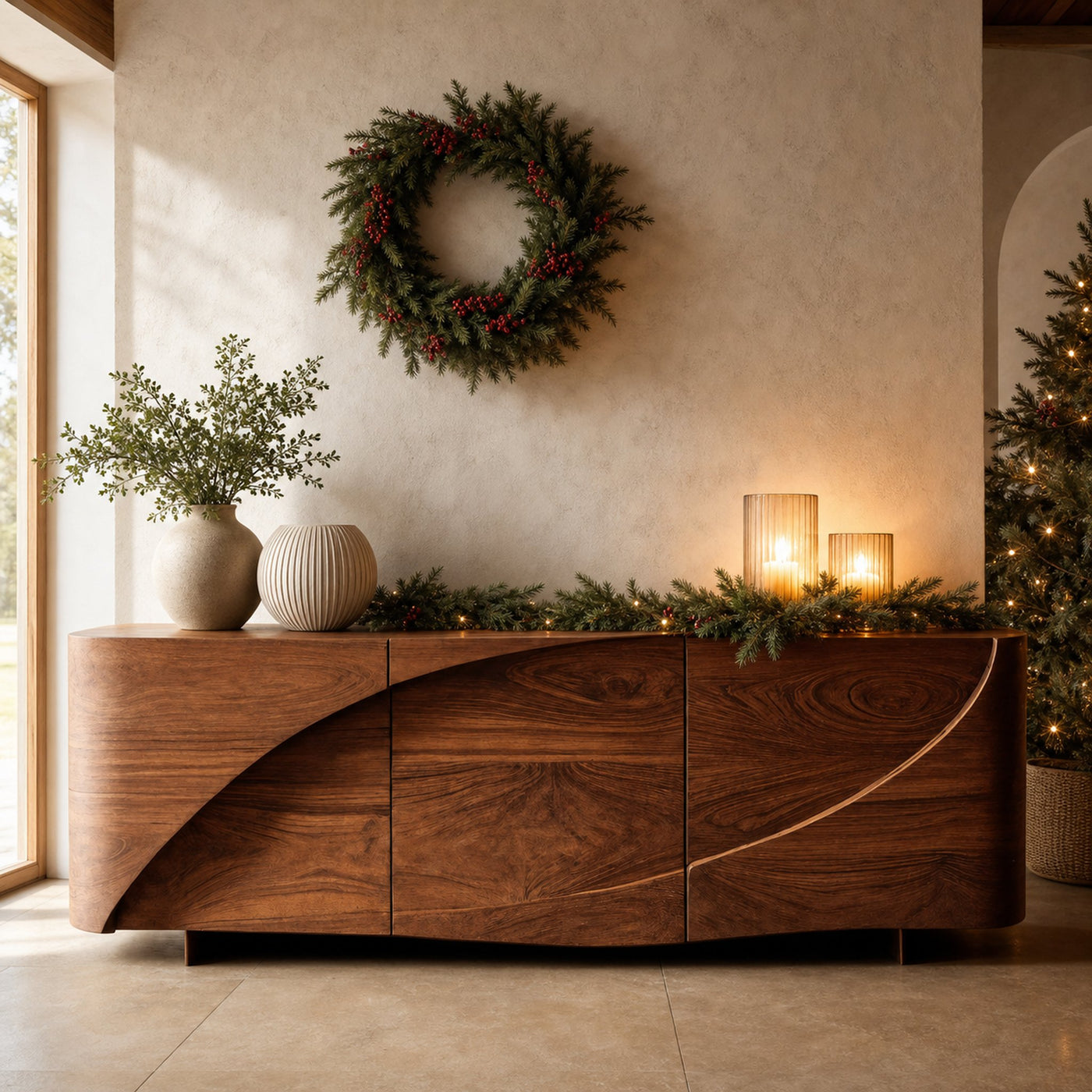 Artistic Swirl Sideboard For Living Room Or Dining - product view 2