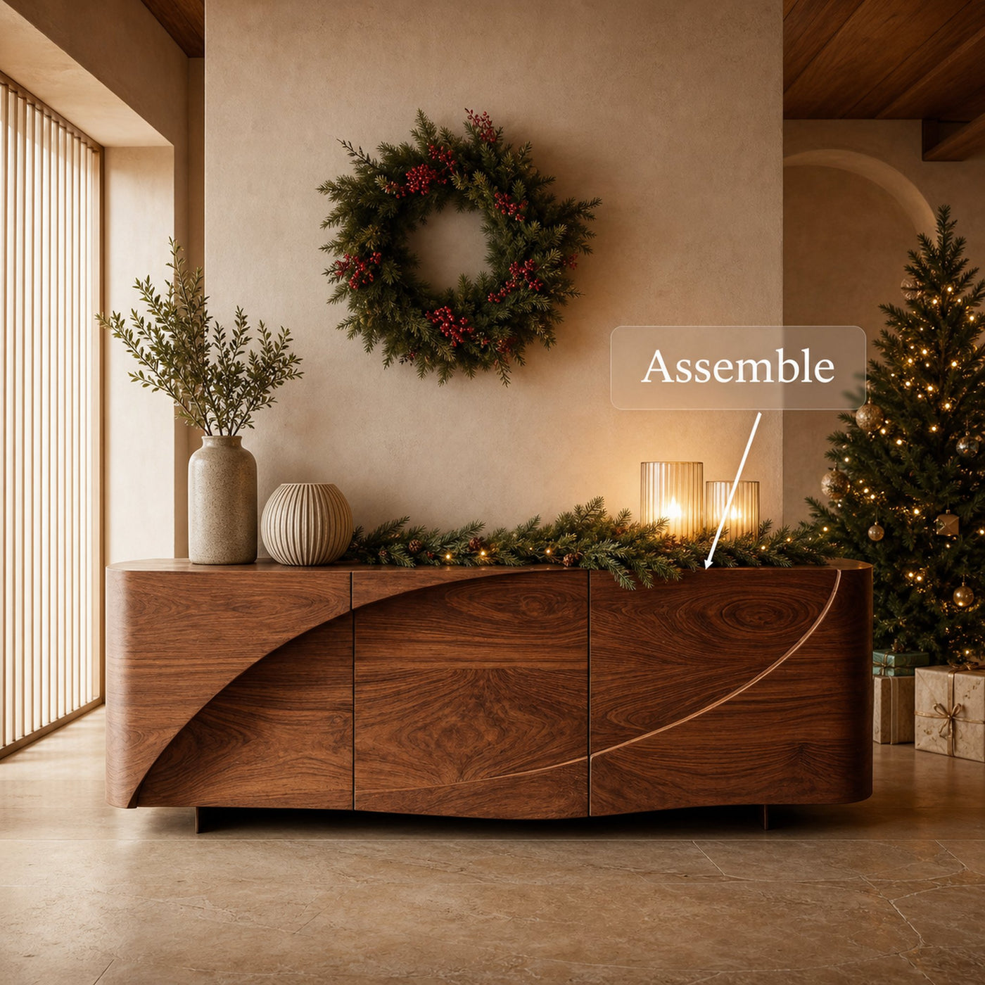 Artistic Swirl Sideboard For Living Room Or Dining - product view 5
