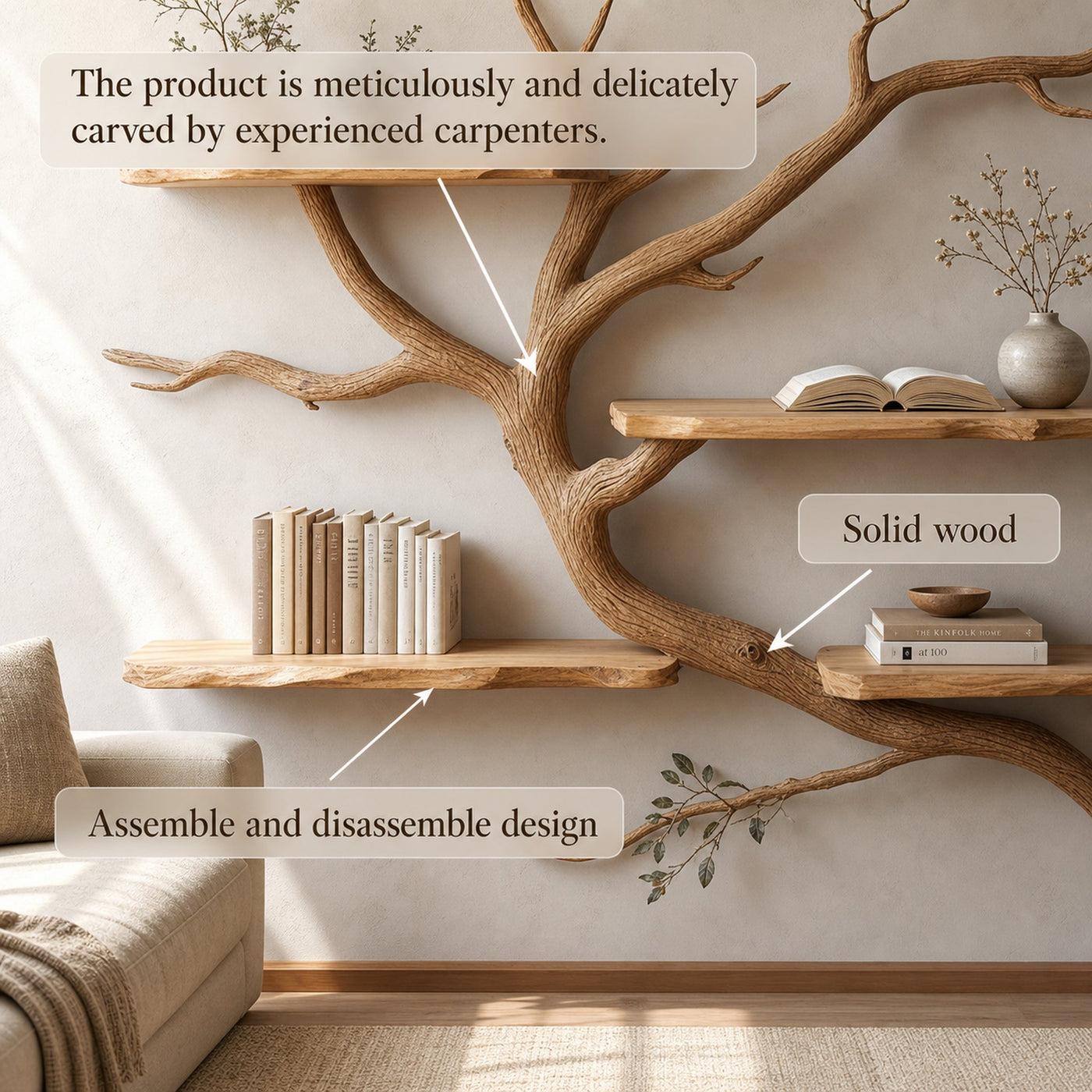 Artistic Wall Display Shelf Studio And Living Room - product view 3