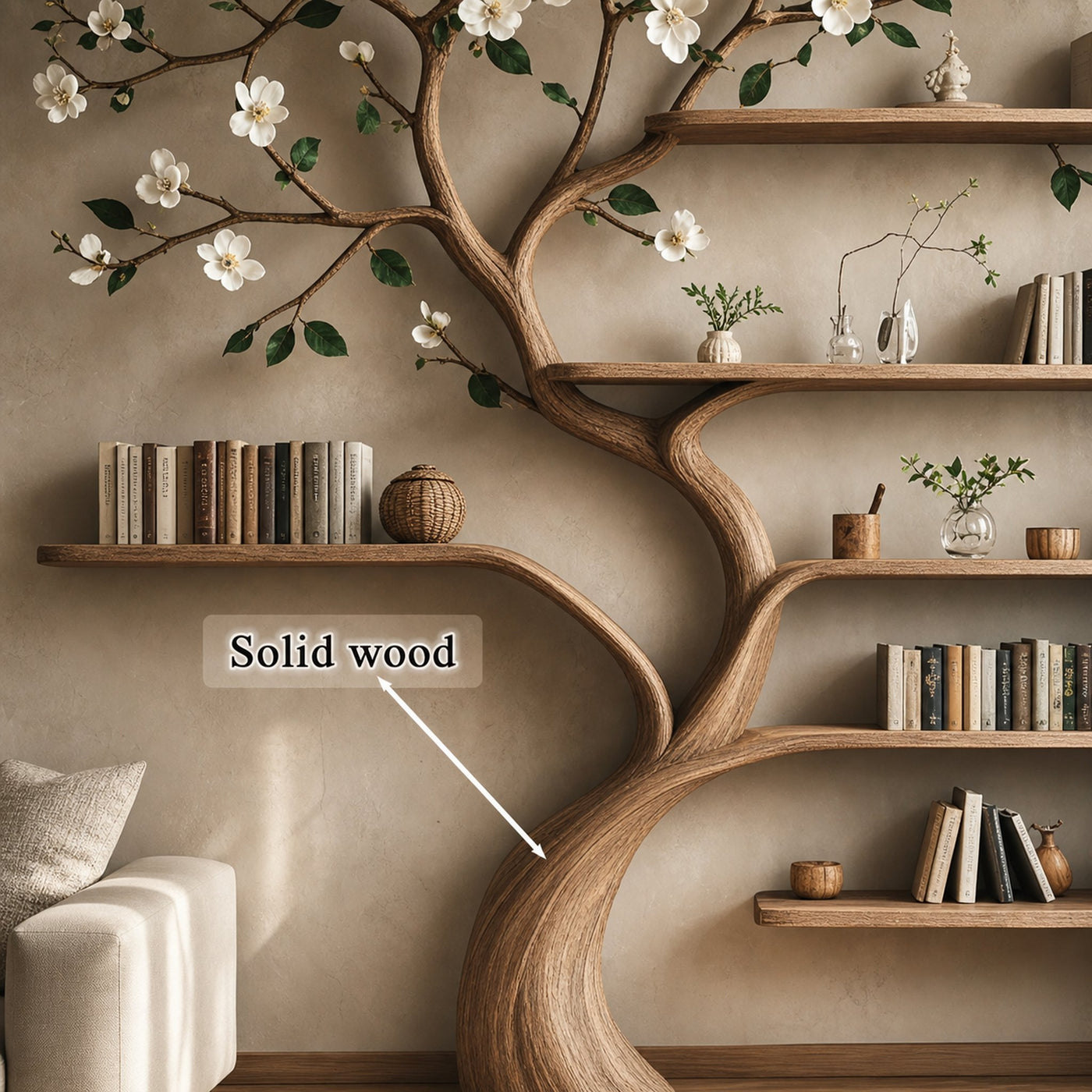 Bookcase Corner Shelf Shelves Gift Her - product view 3