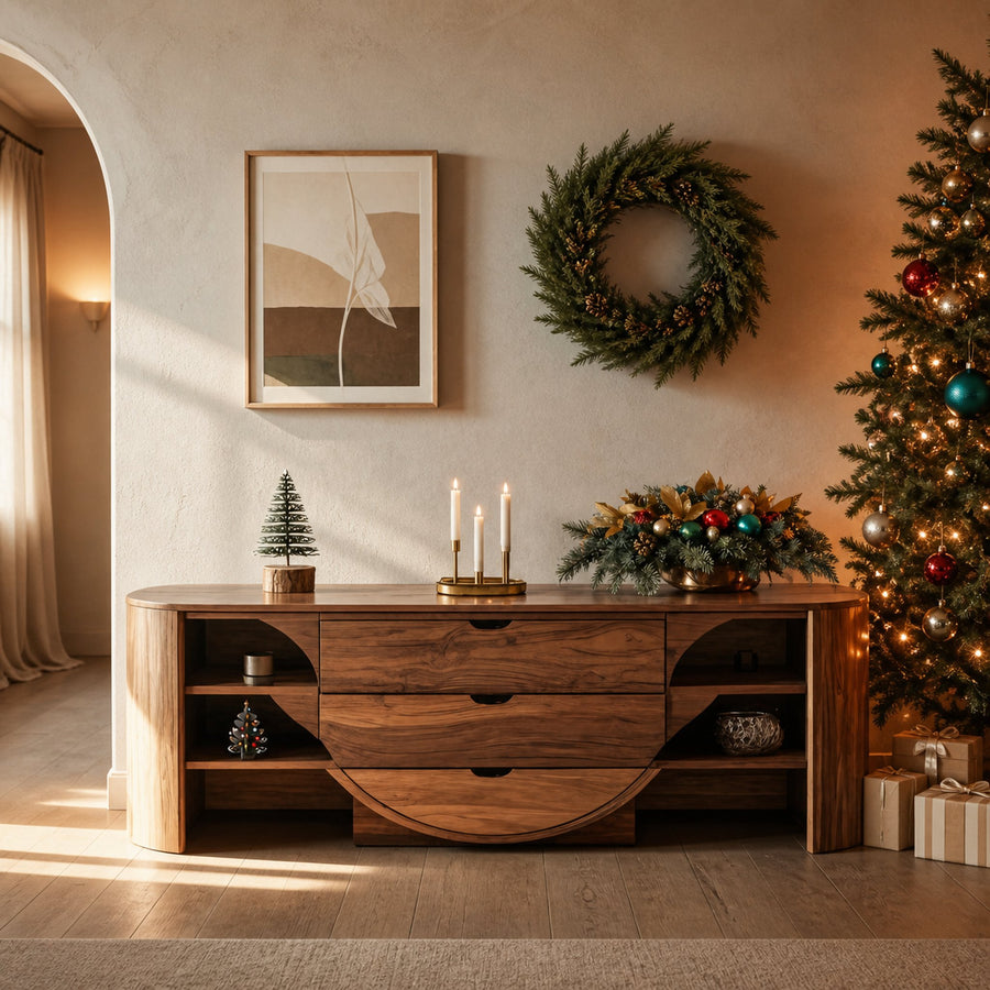 Christmas Modern Sideboard With Drawers For Living Room Or Dining