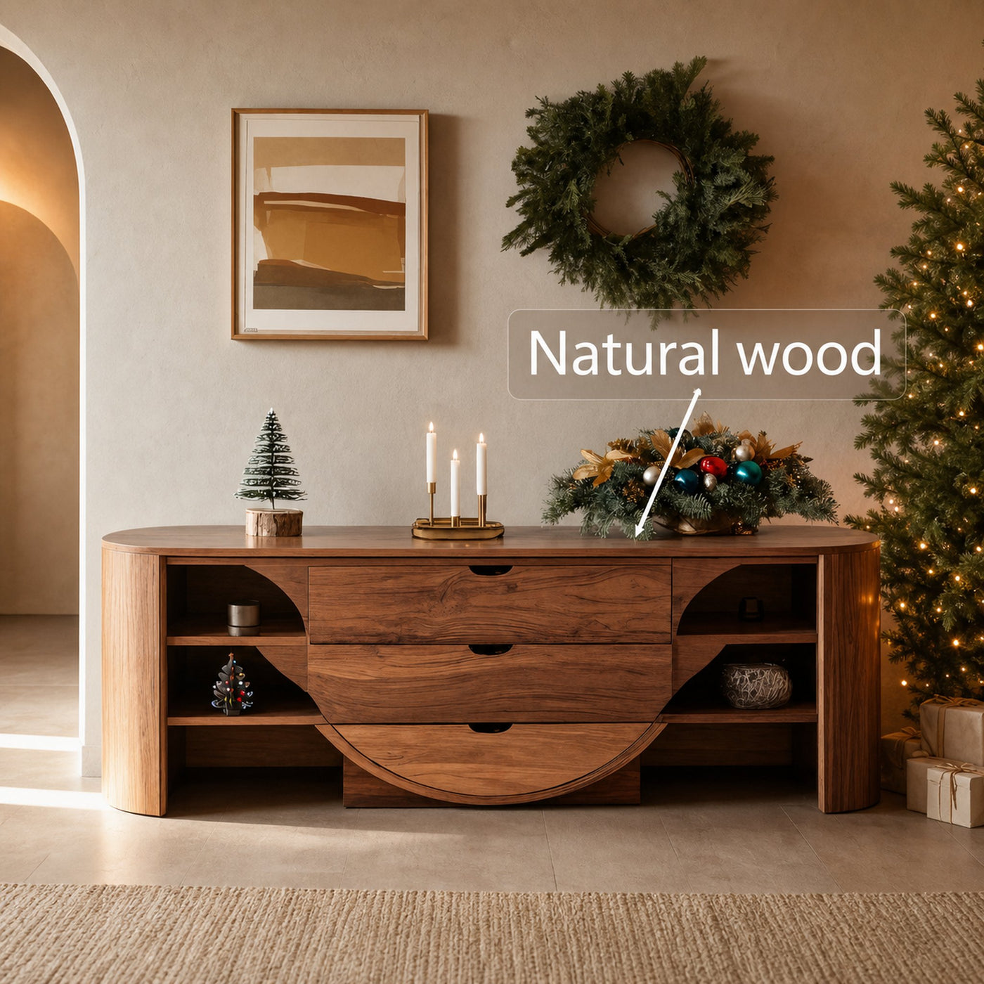 Christmas Modern Sideboard With Drawers For Living Room Or Dining - product view 6