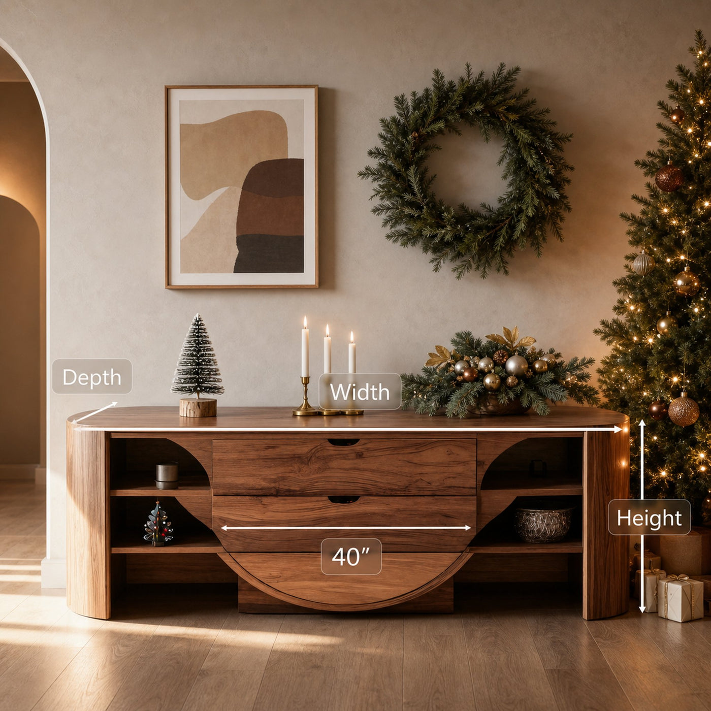 Christmas Modern Sideboard With Drawers For Living Room Or Dining - product view 7
