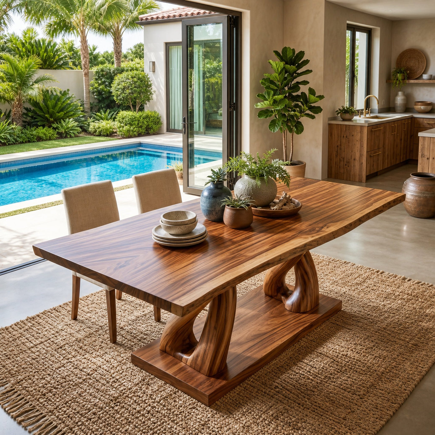 Coastal Rectangular Banquet Table For Resort Dining Room - product view 2