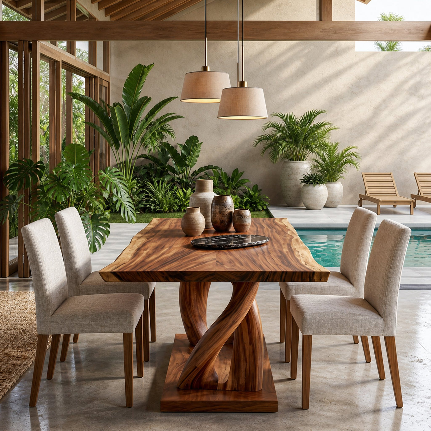 Coastal Rectangular Banquet Table For Resort Dining Room - product view 3