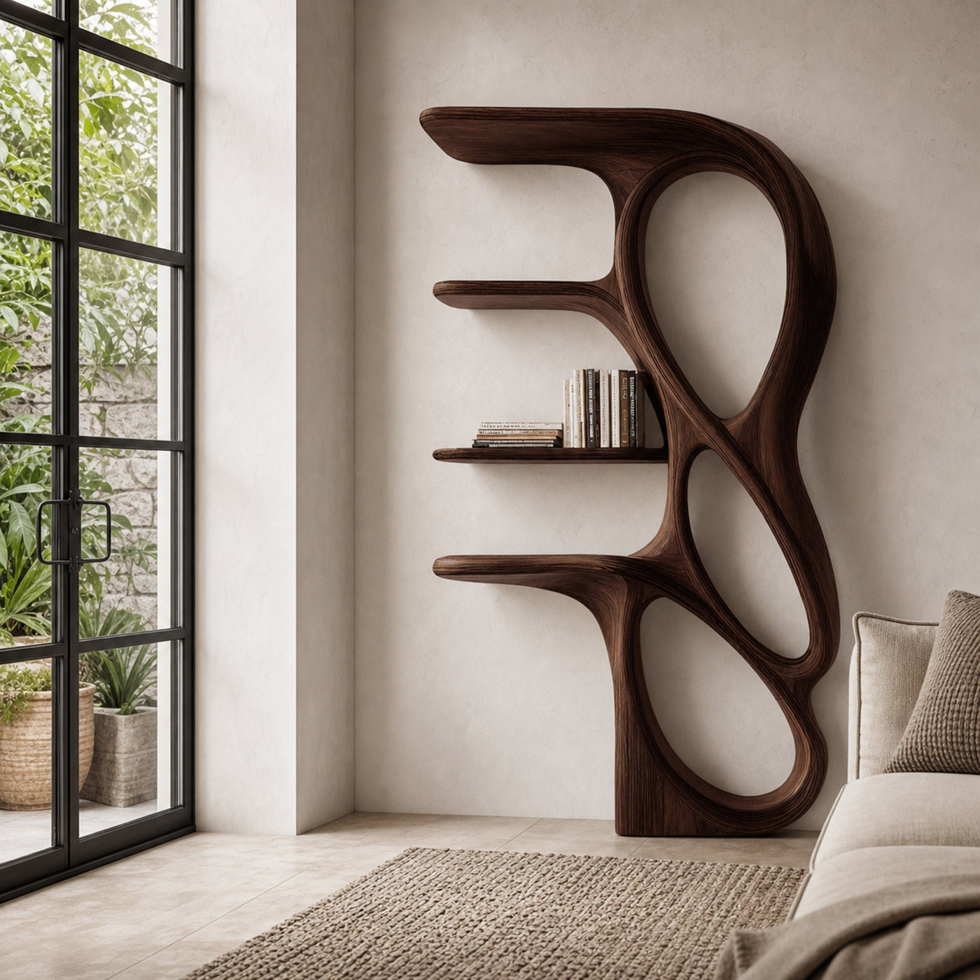 Contemporary Art Bookshelf For Living Room Decor - product view 7