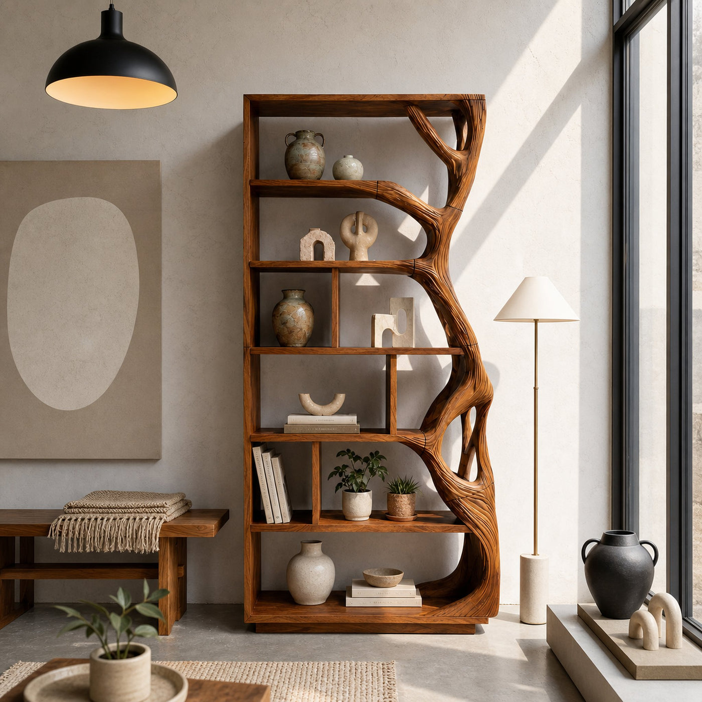 Contemporary Artistic Bookcase Storage Organizer For Office Space - product view 6