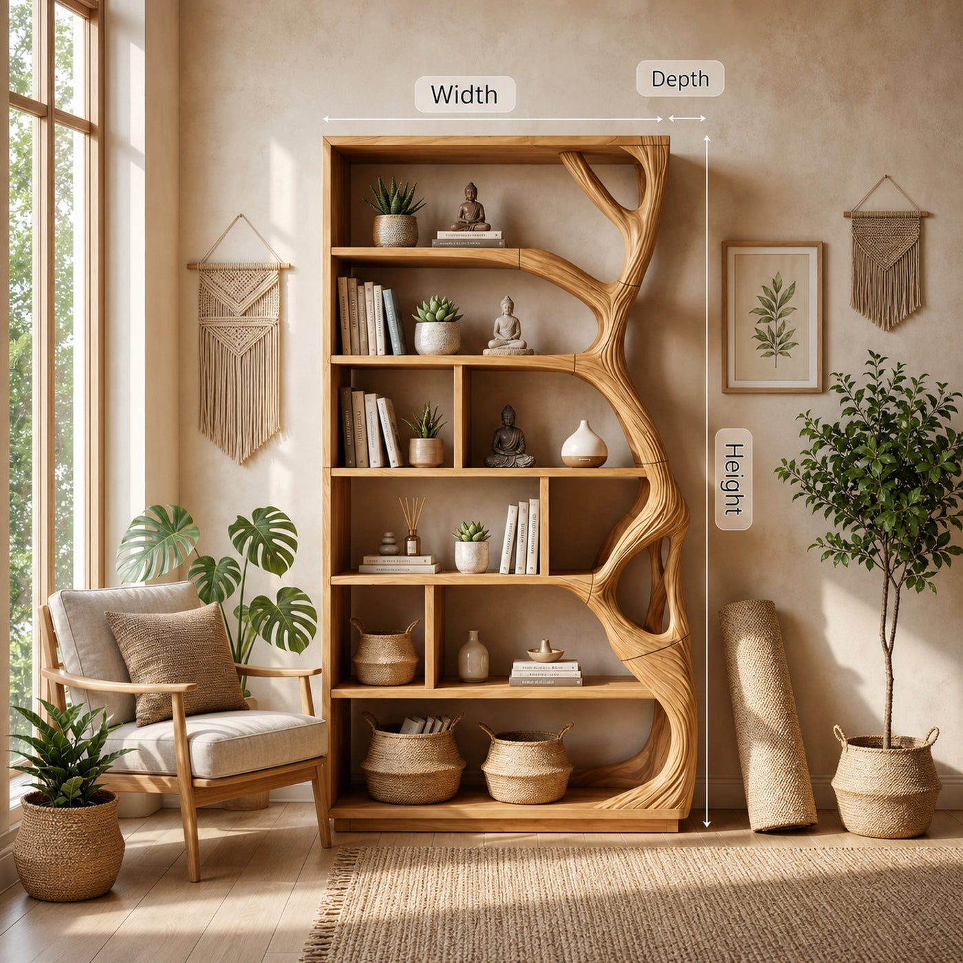 Contemporary Artistic Bookcase Storage Organizer For Office Space - product view 8