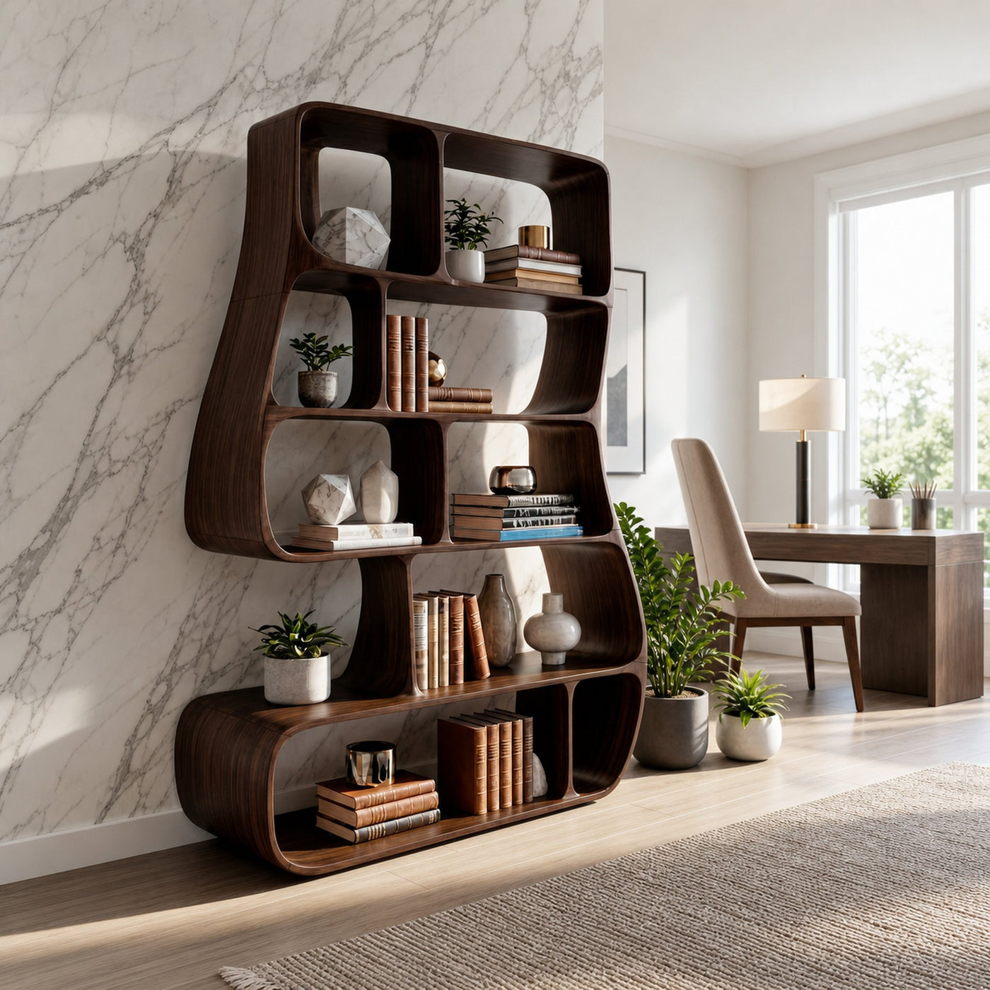 Contemporary Artistic Bookshelf Bedroom Corner Display - product view 7