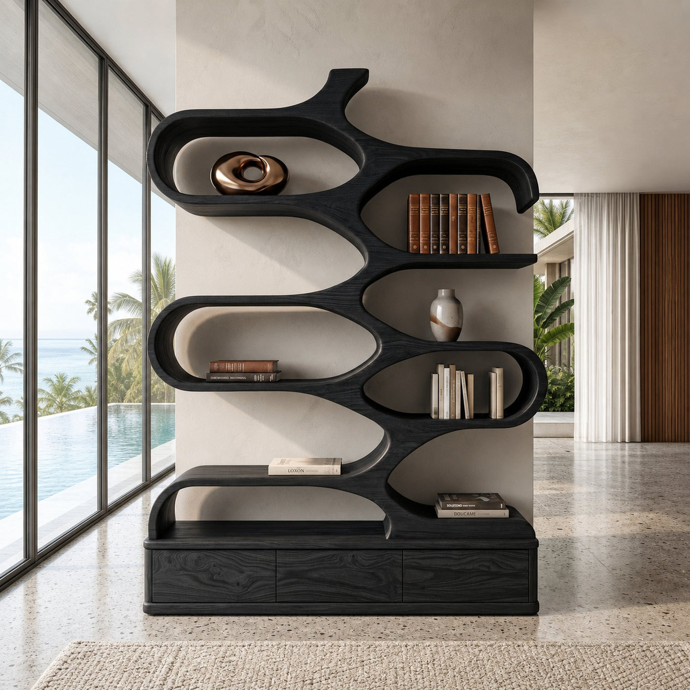 Contemporary Artistic Sculptural Bookshelf For Living Room - product view 4