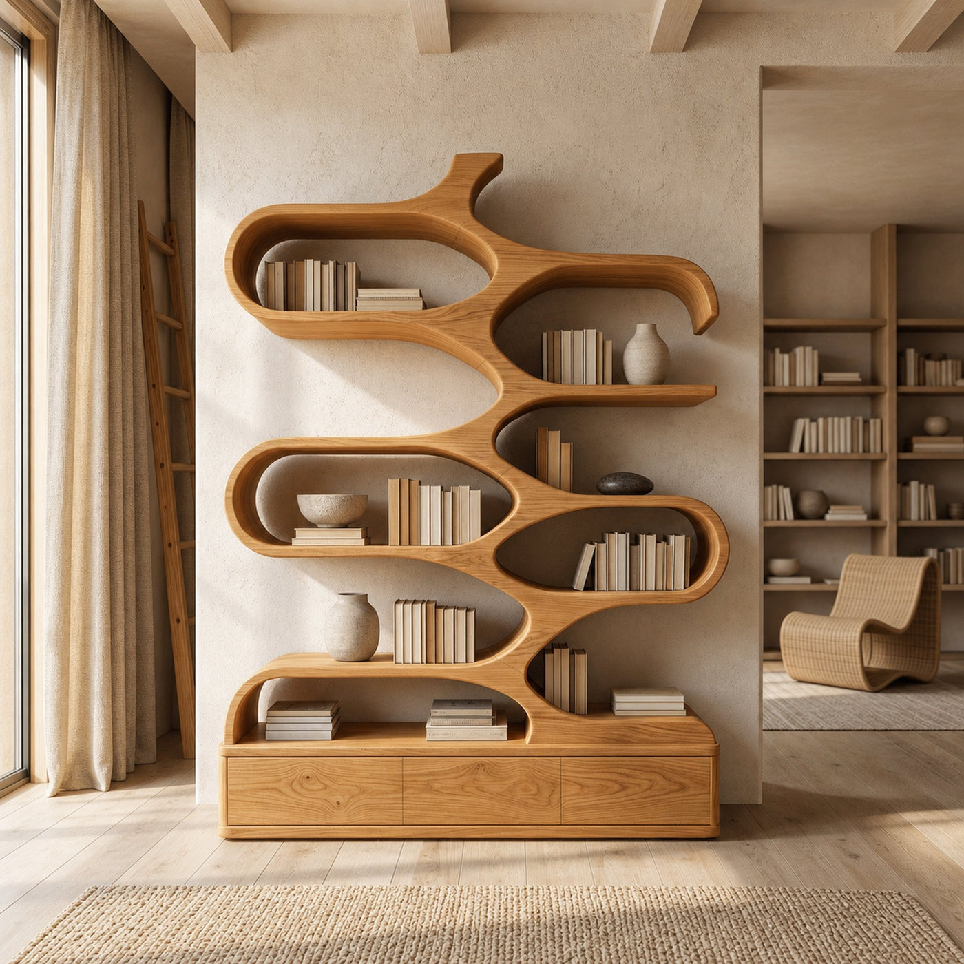Contemporary Artistic Sculptural Bookshelf For Living Room - product view 5