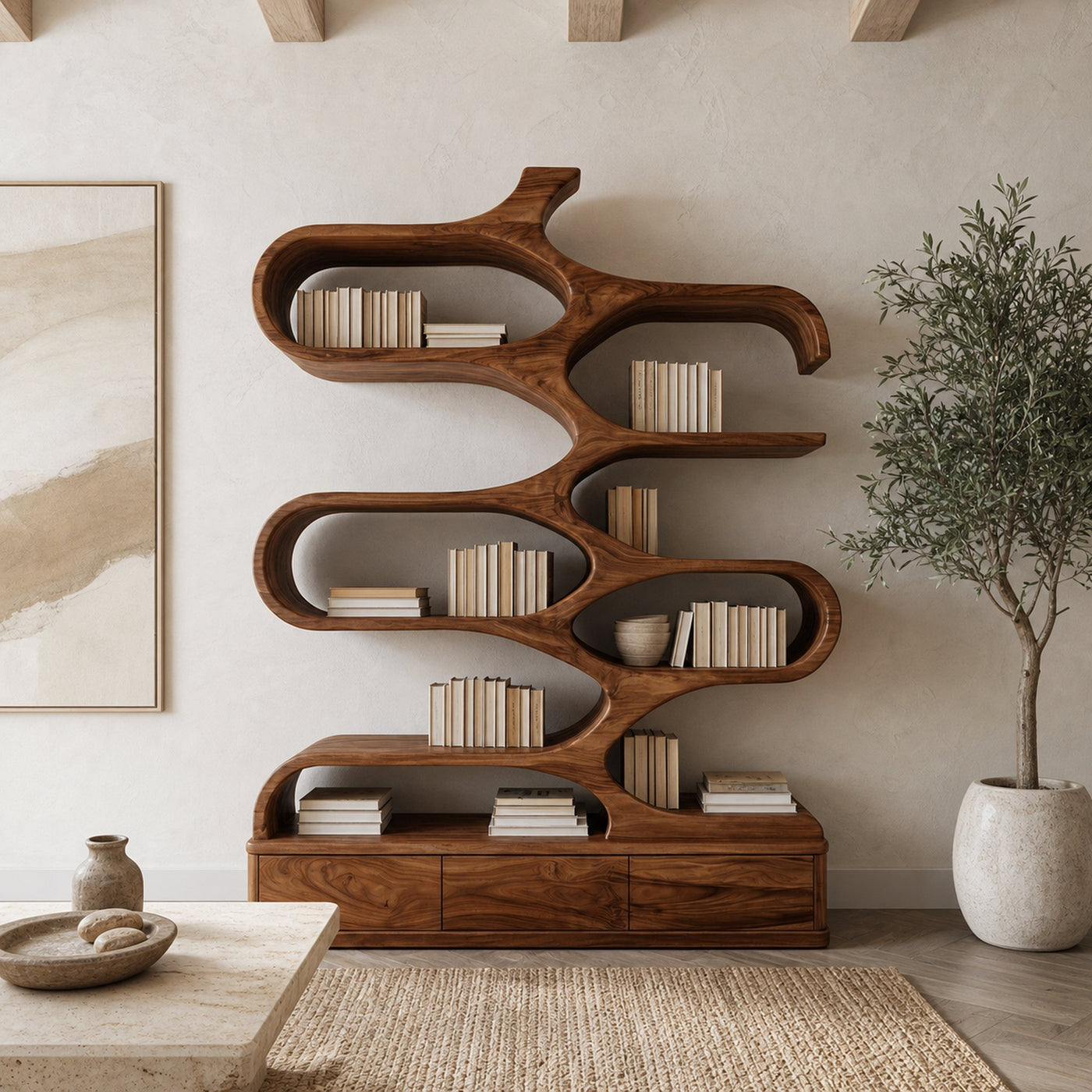 Contemporary Artistic Sculptural Bookshelf For Living Room - product view 6