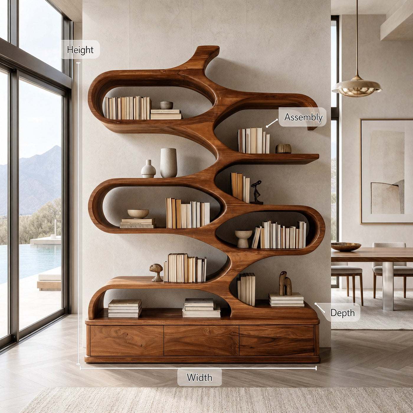 Contemporary Artistic Sculptural Bookshelf For Living Room - product view 8