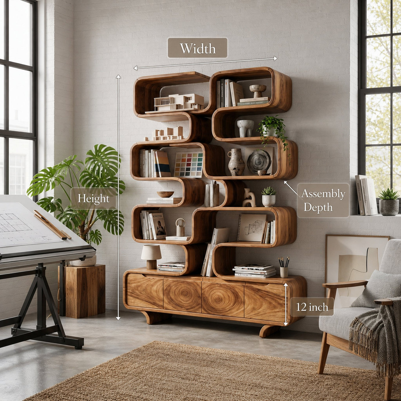 Contemporary Bookshelf For Home Office - product view 8
