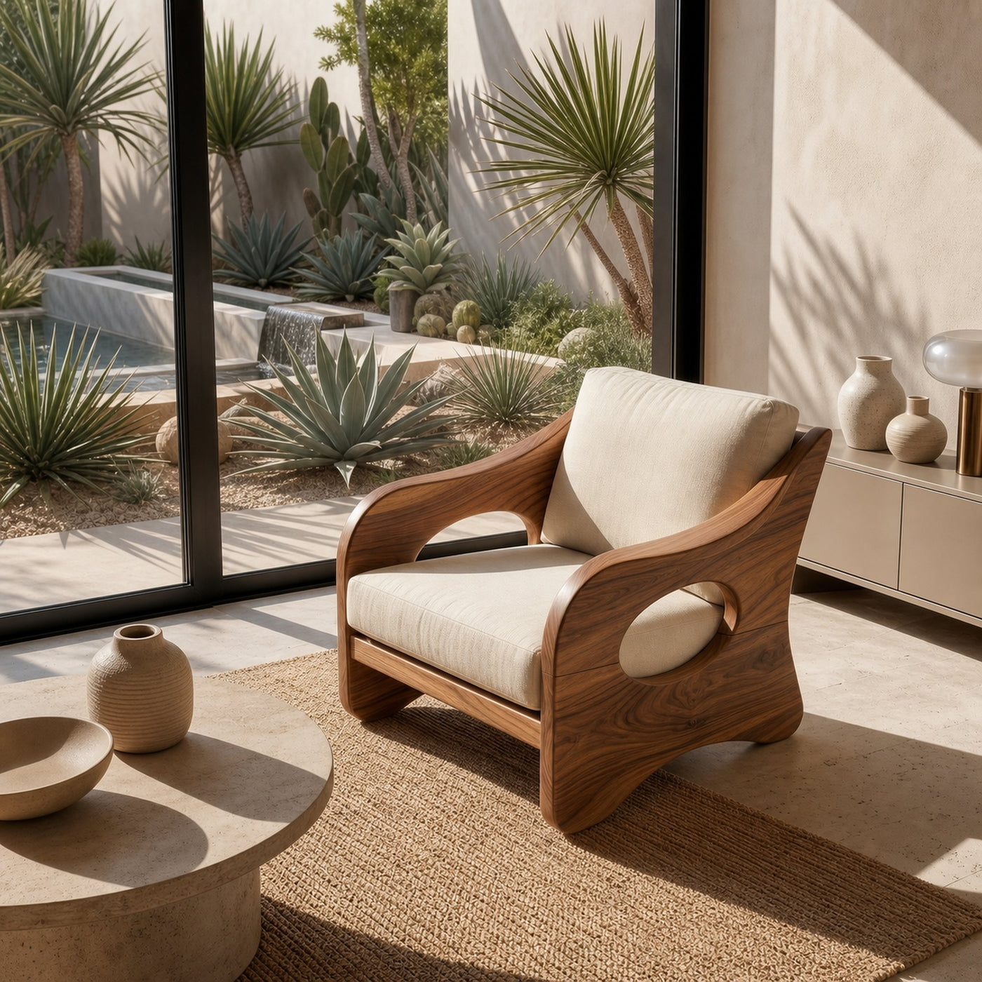 Contemporary Curved Armchair Executive Office Lounge - product view 2