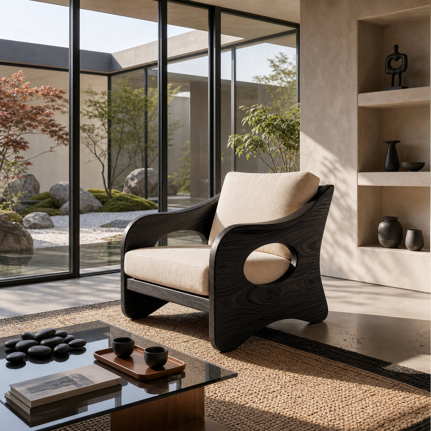Contemporary Curved Armchair Executive Office Lounge - product view 4