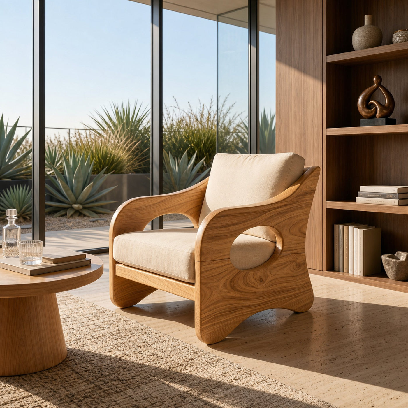 Contemporary Curved Armchair Executive Office Lounge - product view 5