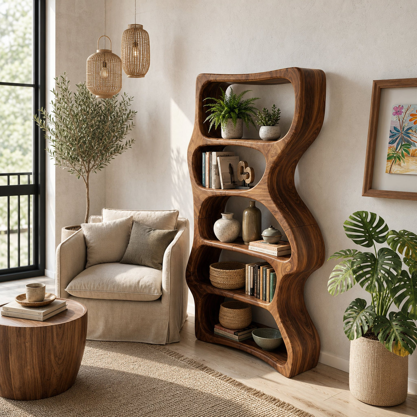 Contemporary Decorative Bookcase Storage Organizer For Living Room - product view 3
