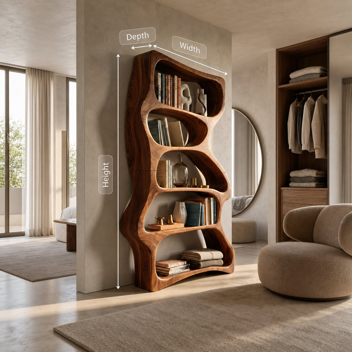 Contemporary Decorative Bookcase Storage Organizer For Living Room - product view 8