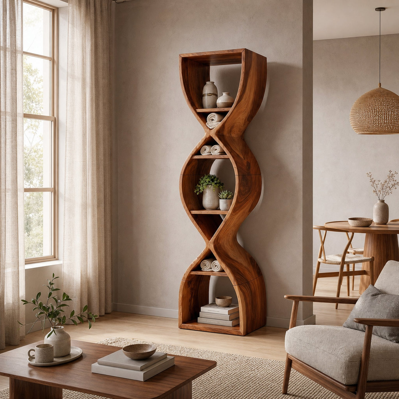 Contemporary Display Bookcase For Living Room