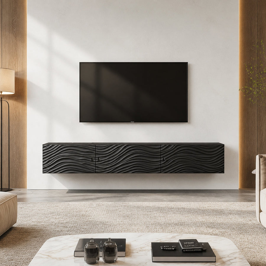 Contemporary Floating Storage TV Stand Living Room And Media Room
