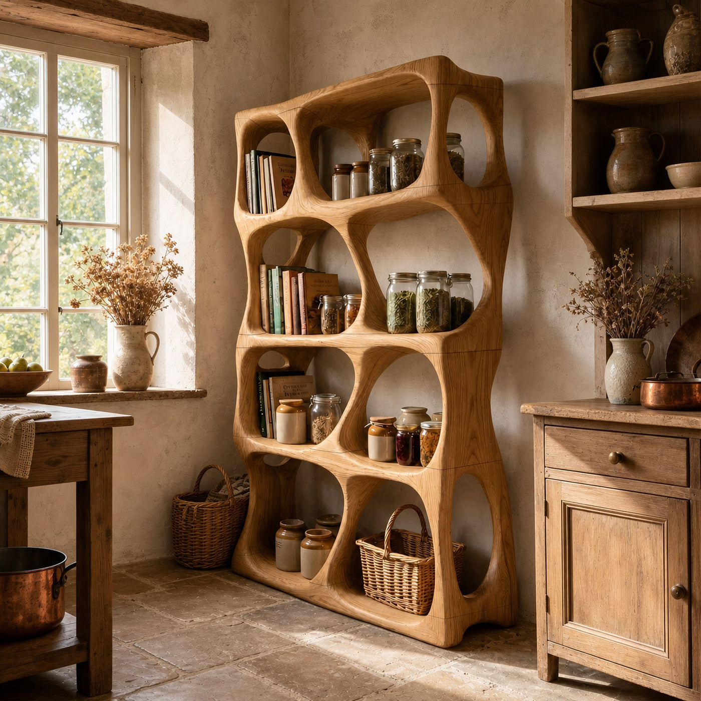 Contemporary Handcrafted Bookcase Display Organizer For Study Room - product view 5