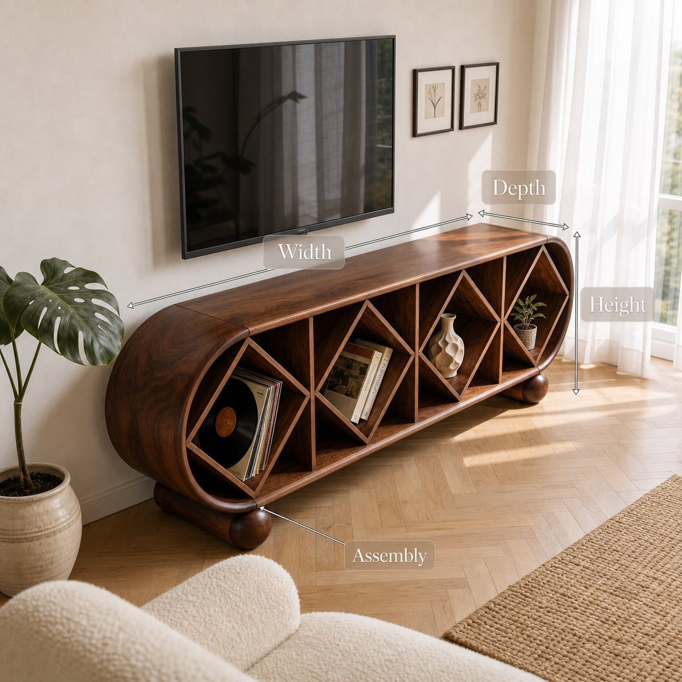 Contemporary Linear TV Console For Modern Living Space - product view 8