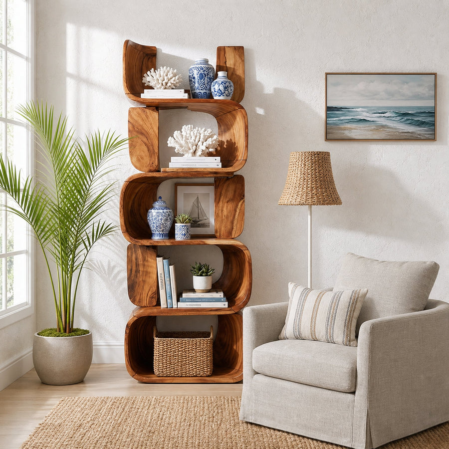 Contemporary Modern Unique Bookshelf Living Room Storage