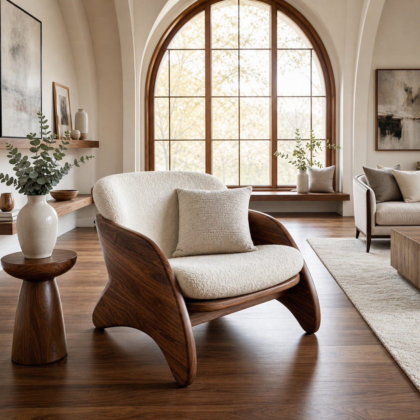 Contemporary Natural Wood Chair For Living Room Decor - product view 7